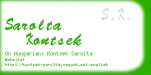 sarolta kontsek business card